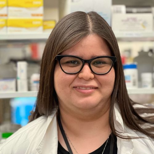 a photo of a pharmacist named Jessica Gonzalez